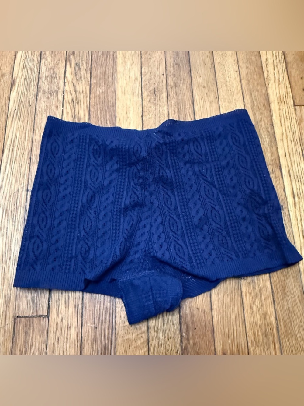Aerie Bikini Navy Blue Knit Boyshorts - Size Small